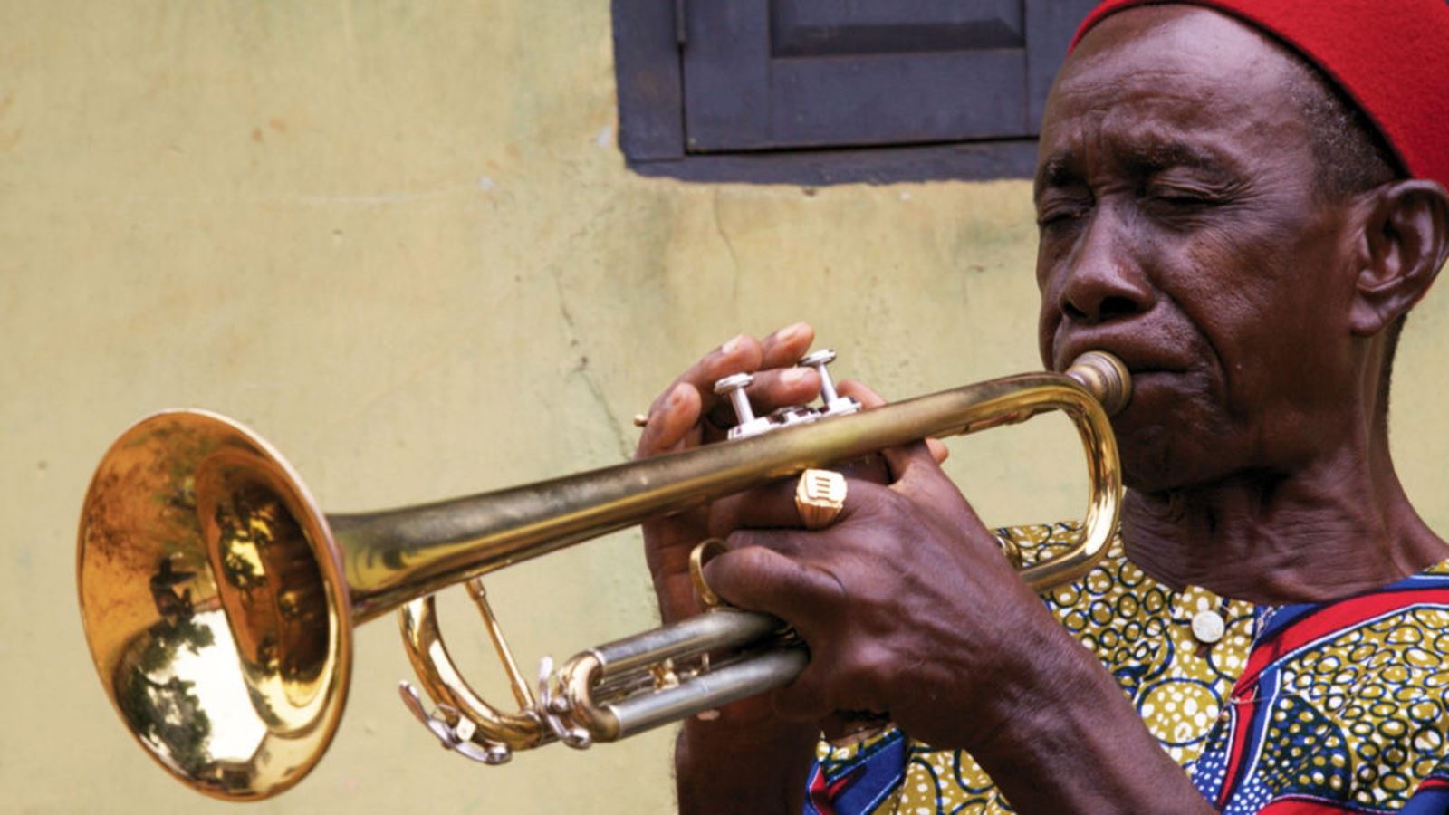 Nigerian musician E.C Arinze in a scene from Elders' Corner